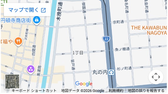ガモウスタジオ名古屋周辺の地図